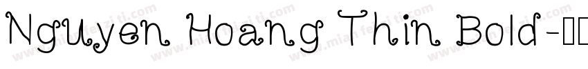 Nguyen Hoang Thin Bold字体转换